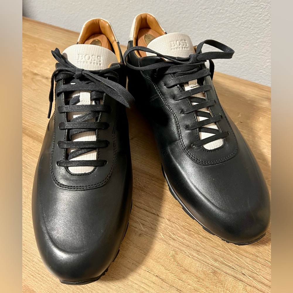 Hugo Boss, Full Leather Sneakers, Size 12, New without tags
